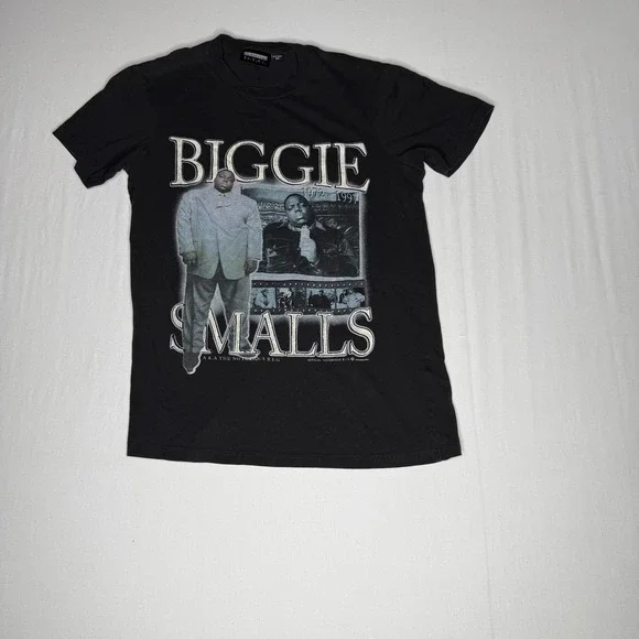 NOTORIOUS BIG T Shirt Black Mens Small Biggie Smalls Rap Tee Hip Hop Legend - Picture 1 of 6